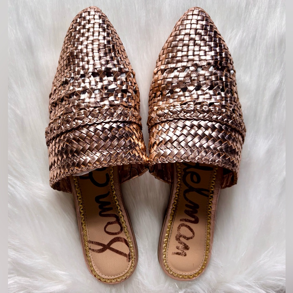 Sam Edelman Metallic Woven Slip-On Mule